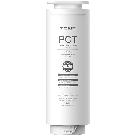 TOKIT PCT Replacement Filter for U2&U2 Pro, NSF/ANSI 58 Certified, Reduce TDS, Replacement for U2&U2 Pro SE Reverse Osmosis System Water Filter, 12-Month Lifetime