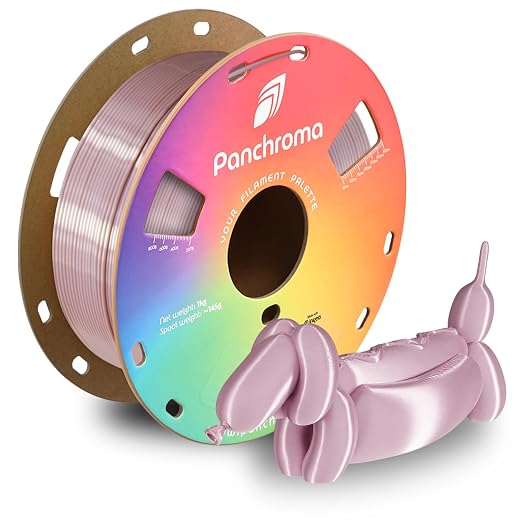 Polymaker Panchroma Silk PLA Filament 1.75mm for 3D Printing, 1kg, Rosegold | Neatly Wound, High-Gloss Finish PLA, Easy Print & Smooth Feeding, Compatible with Bambu Lab & Most 3D Printers