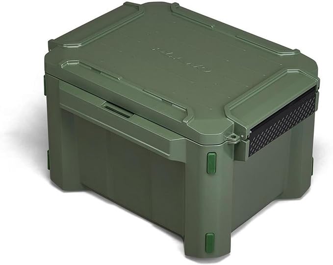 Plano GoNow Field Box, Waterproof Fishing Gear Storage, Outdoor Utility Container with Tray & Dividers for Tackle, Tools & Boat Use, Small, Olive Drab