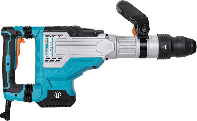 Berserker 1700W 25-Pound SDS-Max Demolition Jack Hammer 65H,14-Amp Corded | Inline Medium/Heavy duty Electric Concrete/Pavement Breaker with Variable Speed,Vibration Control,Carrying Case & 2 Chisels