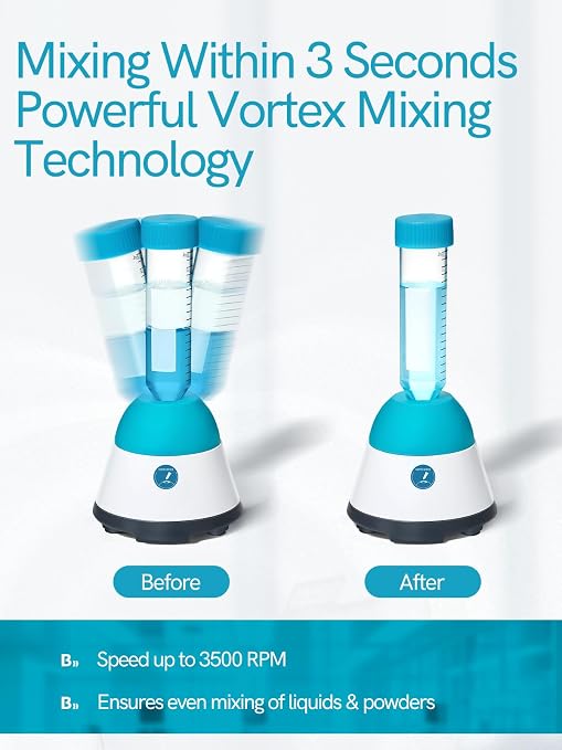 Mini Vortex Mixer, 3500RPM Touch Function Lab Vortex Shakers & Paint Mixer for Acrylic Paint, Nail Polish, Tattoo Ink, Gel Polish, Eyelash Adhesives & Test Tubes, Vortex Paint Mixer Machine