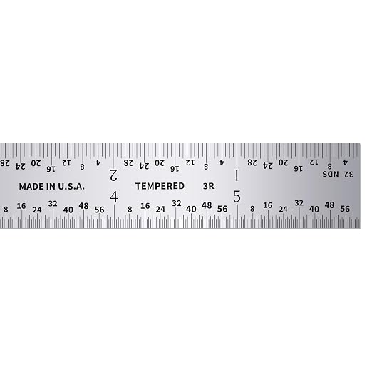 PEC Tools Made in USA Machinist Rule, 6" Flexible Steel Rule (3 Pack), Markings 1/10",1/50",1/32",1/64" for Professionals