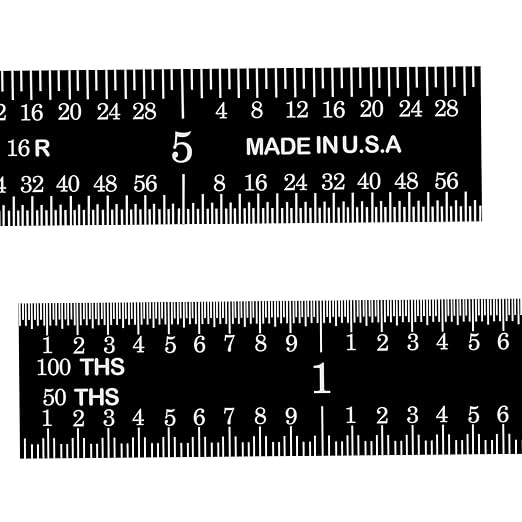 PEC Tools 6" Flexible Machinist Rule, Designed for High-Accuracy Industrial Environments, Made in USA