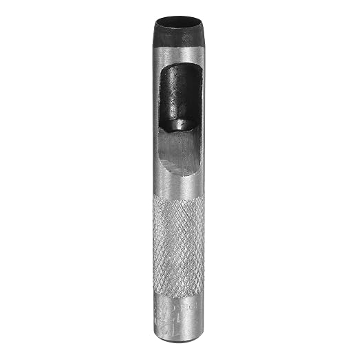HARFINGTON Leather Round Hole Punch, 12mm Hollow Hole Puncher Cutter Carbon Steel Circle Hole Punching Cutting Tool for Belt/DIY Leather Craft