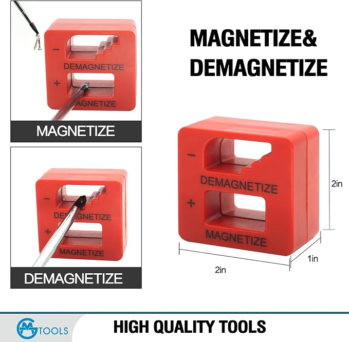 GMTOOLS 118PCS Magnetic Screwdriver Set, Screwdriver Set with Plastic Racking, Precision Screwdriver, Magnetizer Demagnetizer and Magnetic Bowl, Repair Tools Set for DIY and Home Improvement