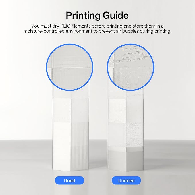 ANYCUBIC PETG Filament 1.75mm, 3D Printer Filament, Translucent and Vibrant, Dimensional Accuracy +/- 0.02mm, Print with Most FDM 3D Printers, 1KG Reusable Spool, Clear
