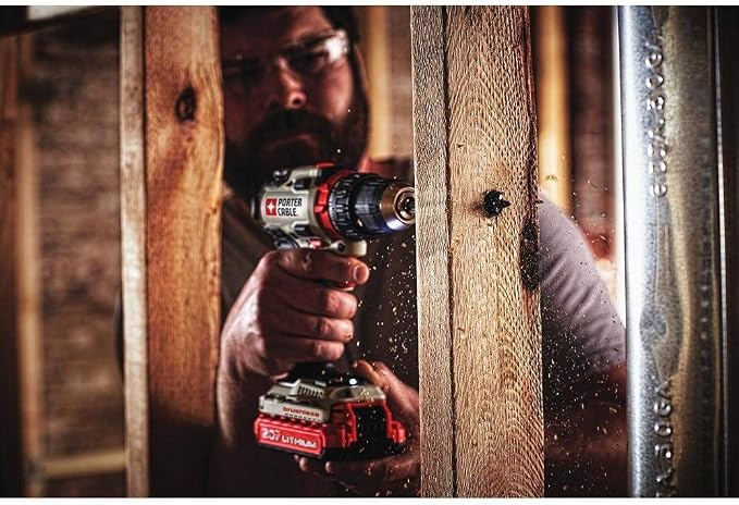 PORTER-CABLE 20V MAX Cordless Drill Driver Kit with 2 Batteries and Charger, 1/2 Inch (PCCK607LB)