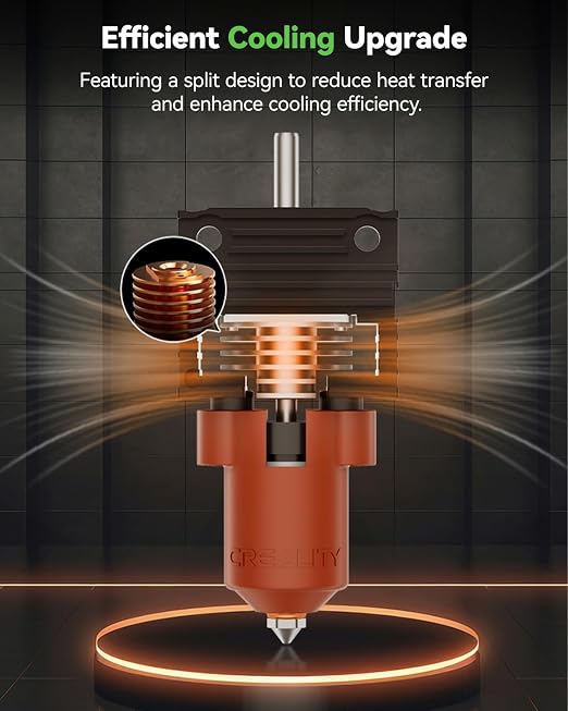 Creality 2025 K1 SE/K1C/K1 Max/K1 Upgrade Ceramic Heating Block Kit, New Version Terminal with Buckle, K1 Series 600mm/s High-Speed Printing Hot End, Extruder Hotend for 3D Printer K1 Series