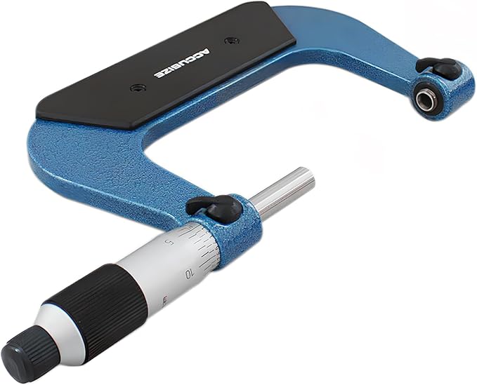 Accusize Industrial Tools Screw Thread Micrometer, 2-3", S916-C752 | 4 Anvil Sets: 24-14, 13-9, 8-5, 4.5-3.5 TPI, 0.001" Resolution, ±0.00016" Accuracy