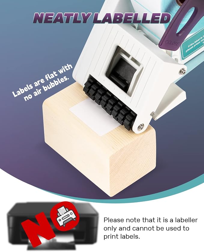 Label Applicator, Portable Barcode Applicator Gun Manual Label Applicator Round Square Flat Bottle Labeling Machine Hand Held Sticker Labeler for 1” 3” Label Core
