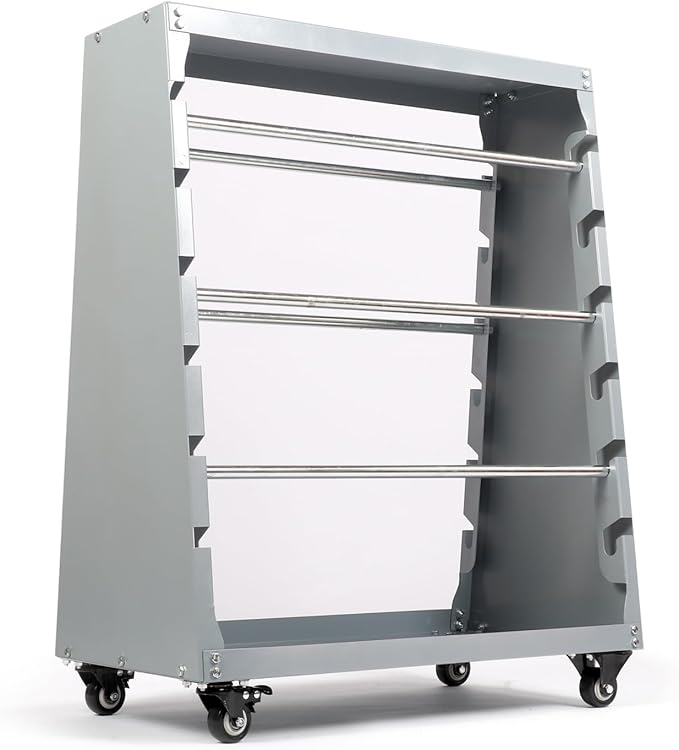 Wire Spool Rack,Electrical Wire Assortment with Wheel,Automotive Wiring Storage,Heavy Duty 6 Rods Wire/Cable Dispenser for Electrical Industrial & Retail Use,300lbs Capacity,Gray