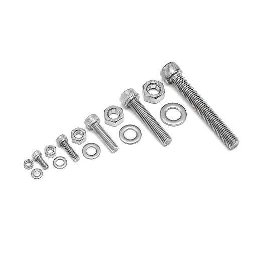 M5 M6 M8 M10 Metric Machine Bolt Assortment 304 Stainless Steel Cylindrical Head Screws and Bolt Hex Socket Head Cap Machine Screws Kit