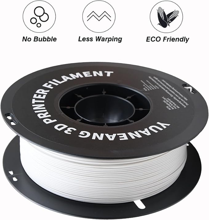 Matte White PETG 3D Printer Filament 1.75mm, 1kg Spool, Strong & Heat-Resistant PETG Material, Non-Reflective Matte Finish, ±0.03mm Precision, Warp-Resistant & Durable