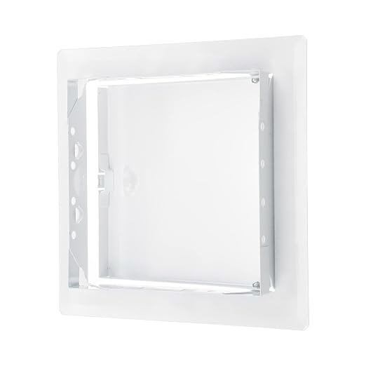 6" x 6" White Metal Access Panel - Wall Access Panel for Drywall - Hidden Wire Cover for Wall Covering Panels - Plumbing, Electricity, Heating Alarm, Bathroom, Dry Wall Hole Cover
