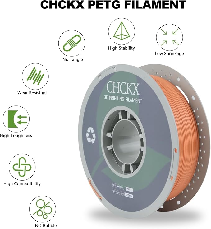 10KG Matte PETG 3D Printer Filament Bundle, 1.75mm PLA Filament for Most FDM 3D Printers,Orange+White+Black+Red+Green+Blue+Yellow+Purple+Skin+Pink
