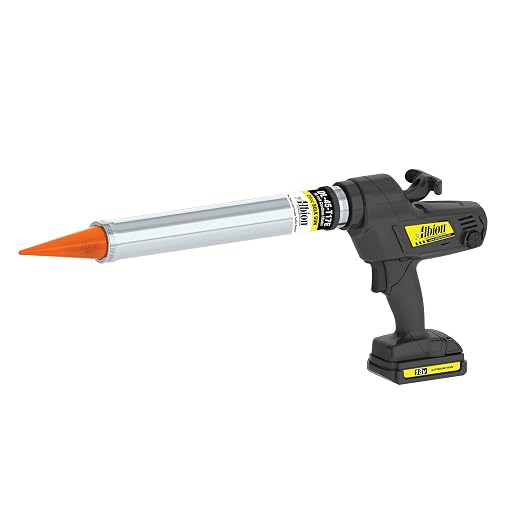 Albion DL-45-T17E 20oz Cordless Bulk Gun w/Orange Cone Nozzles 18 Volt