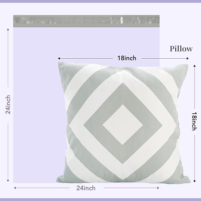 Metronic Large Poly Mailers 24x24 100 Pcs, Strong Adhensive Shipping Bags for Clothing, Waterproof Mailers Bags for Small Business, Shipping Envelopes, Tear-resistant Mailing Bags in Lilac Purple