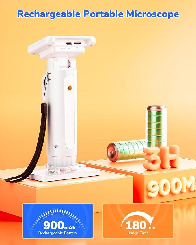 JL210 10.1'' Digital Microscope for Adults + JOYALENS JL113 Handheld Portable Microscope for Kids