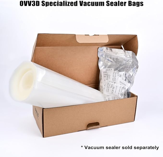 Filament Storage Bags 50 Pcs for Vacuum Sealer with 50 Desiccants, 15.7X11.8in Only Filament Bags and Desiccants, Without Sealer Machine
