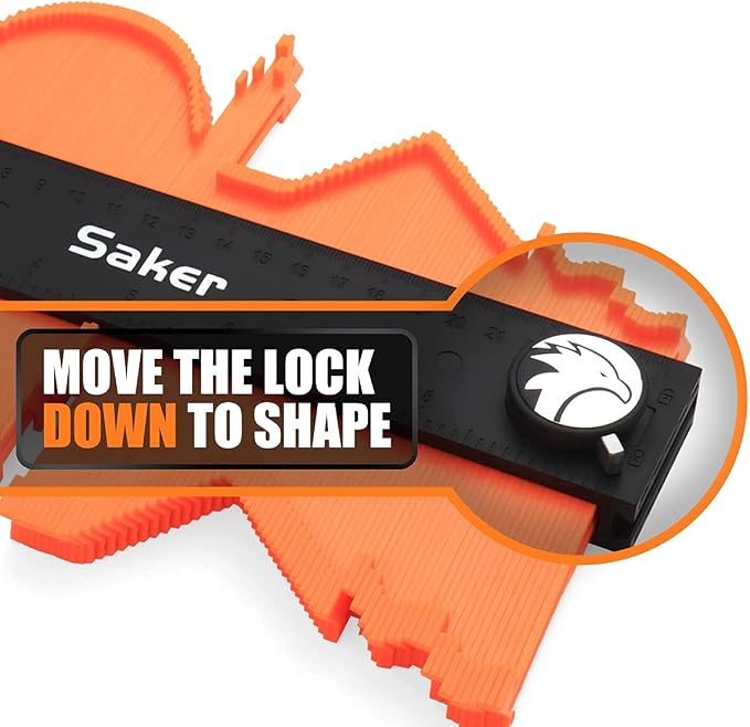 Saker Contour Gauge Profile Tool-Unlimited Connection Precisely Copy Irregular Shape Duplicator (2 Pieces) Deep Hole Pencil- Construction Pencil- DIY Woodworking Combination Pack