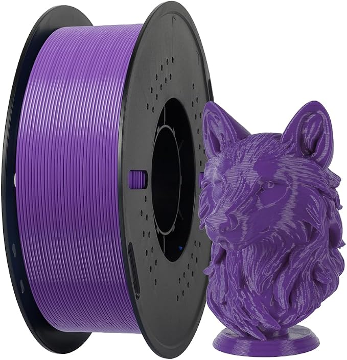 Kingroon PETG 3D Printer Filament, High Strength, Low Warping, Odorless, Dimensional Accuracy +/- 0.02 mm, 1kg Spool(2.2lbs), 1.75 mm, Purple