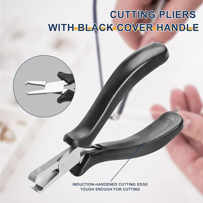 Rimless Glasses Frame Tools - Optician Plier Set with 600 Pcs Tiny Screws, Adjusting Eyeglass Arms, Repairing Eye Glass, Sunglass, Jewelry, Watch
