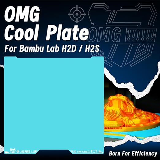 for bambulab H2D/H2S printplate, Cold Plate OMG Plate 350 x 320 mm Supertack Build Plate PEI Cool Plate Dual Head Printing 3D Printer H2D ACE Pro Printing Platform