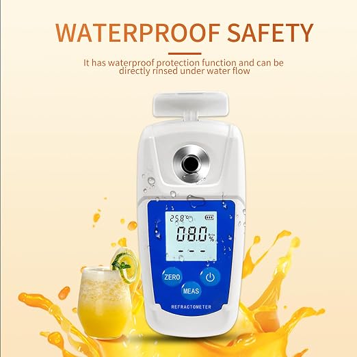 High Precision Digital Brix Refractometer with ATC for Sugar Content Test 0-55% Brix Tester Brix Meter for Drinking Water Beverage Fruit Juice
