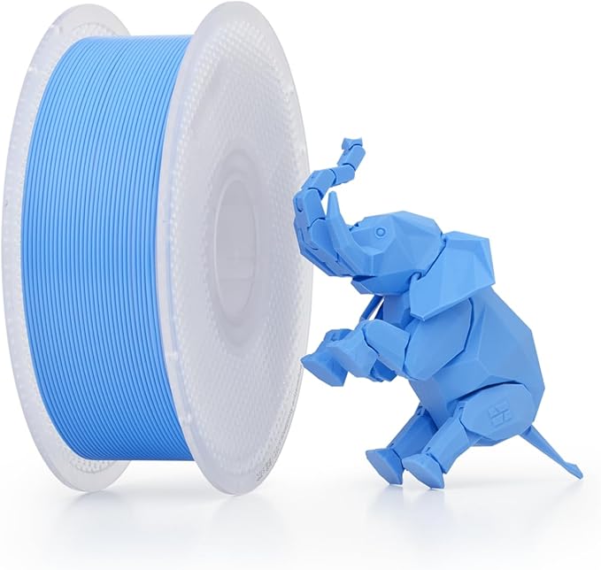 Bambu Lab PLA Filament Matte 3D Printer Filament 1.75mm PLA 1kg High Tenacity Eco Friendly - Cyan (10603) - Spool