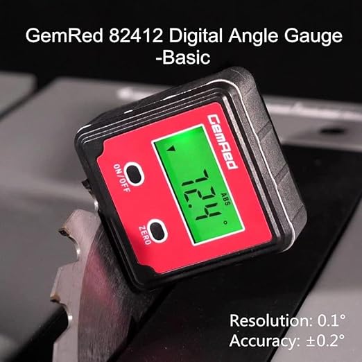 GemRed 82412 Digital Angle Gauge (Green Backlight)