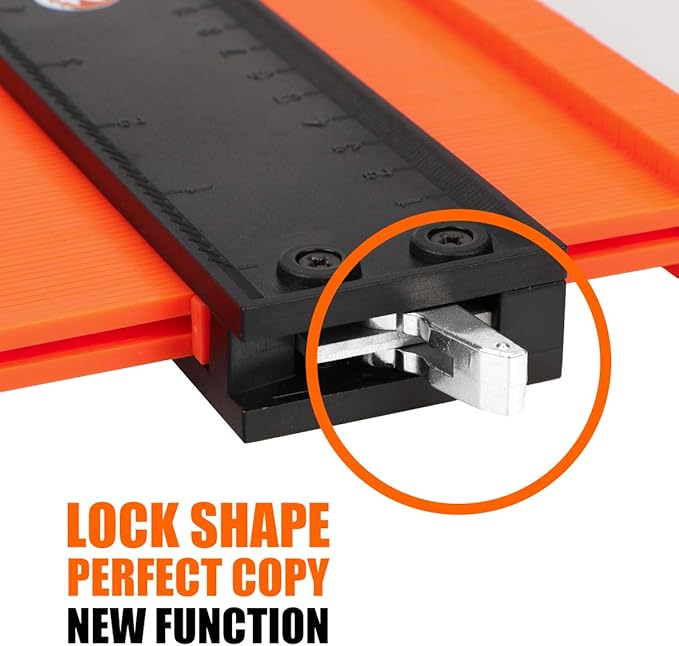 Saker Contour Gauge (10Inch) Profile Tool with Adjustable Lock,Fathers Day Gifts for Men Women Dad Boyfriend Husband-Precisely Copy Irregular Shape Duplicator-Cool Gadgets for Woodworking Tool Tracing