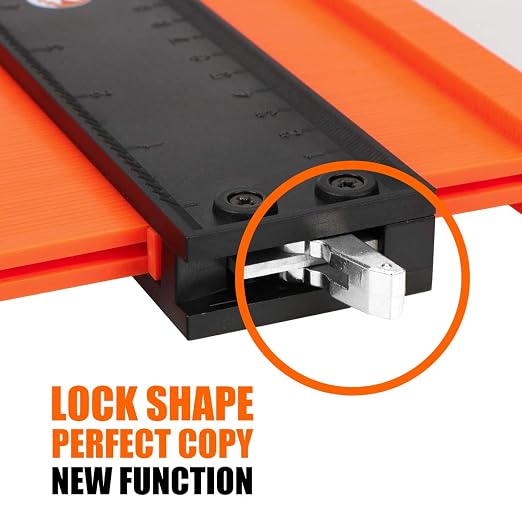 Saker Multi-Function Foldable Level-Saker Contour Gauge (5 Inch Lock) Profile Tool