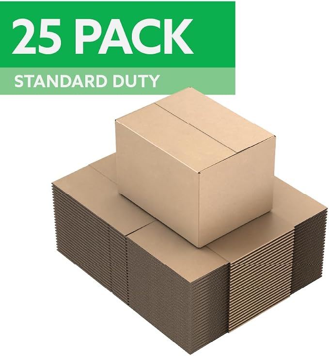 18"x14"x12" Shipping Boxes, Corrugated Cardboard Moving & Packing Boxes for Shipping, Storage and Packaging, Bundle of 25