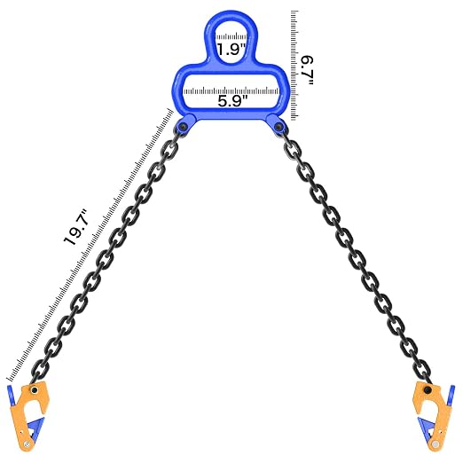 55 Gallon Drum Lift - Chain Drum Lifter - 2000 lbs Capacity - Suitable for Blue Plastic and Metal Drums (Standard Version)