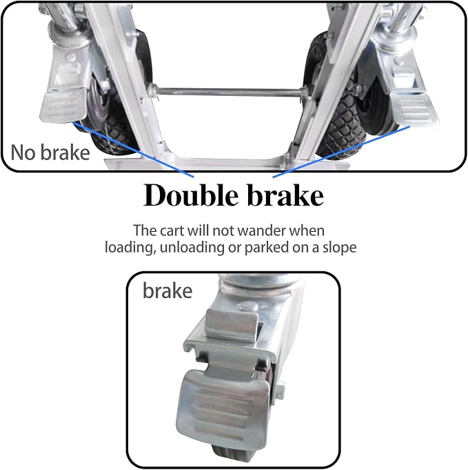 Silver Convertible Hand Truck Dolly Cart with Wheels Heavy Duty, 1000 Lbs Capacity, 2 Straps for Moving Furniture/Appliance/Carton/Warehouse/Office/Easy to Follow Video to Install