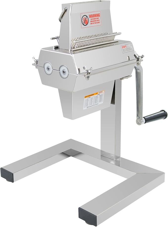 Hakka Commercial Meat Tenderizer, Manual Meat Tenderizer Machine Stainess Steel 5 inch/125mm 27 Knife Meat Flatten Tool for Steak