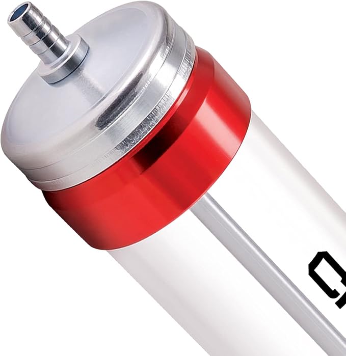 Carbyne Suction Gun, See-Through Barrel, 14 oz Capacity, 12 in. Flexible Hose, for Transmissions, Differentials, and Gear Boxes