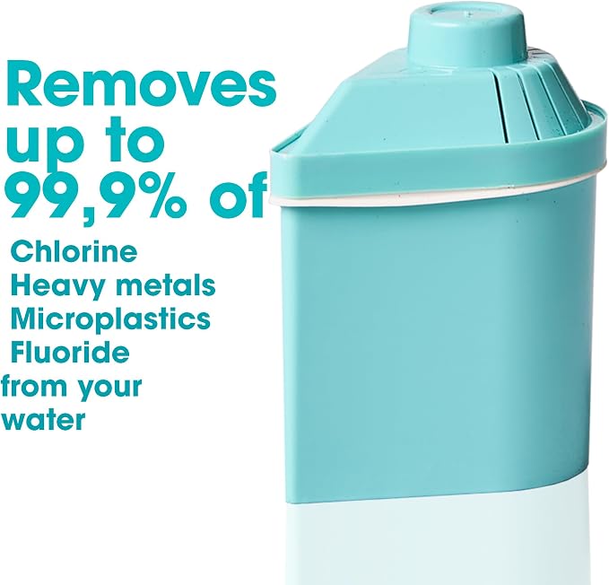 Alkanatur Pack of 3 Low Emission Water Filters – Hydrogen Ionizes – Removes Chlorine Heavy Metals Adds Magnesium pH 9 – Toxic Free Cartridges
