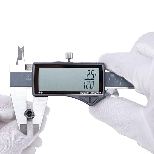 Clockwise Tools IP54 Grade Digital Caliper, DCLR-0605 0-6" /150mm, Inch/Metric/Fractions Conversion, Stainless Steel, Large LCD Screen