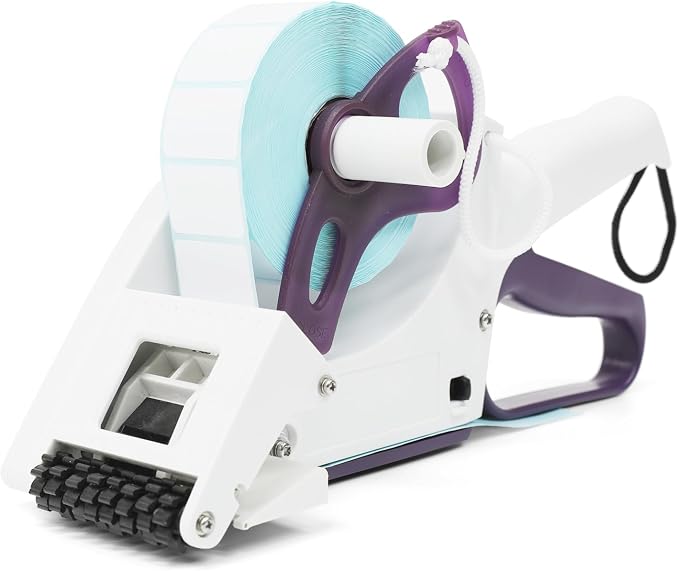 ZONEPACK Manual Label Applicator Round Bottle Labeling Machine Hand-held Square Round Labeller Flat Curved Surface Label Dispenser