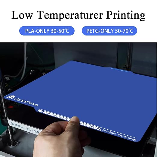 HzdaDeve X2D Vision Encoder and X2D Cool Plate Double Sided Smooth Cold Build Plate PEI Sheet Platform 257.5X257.5MM Advanced Accuracy Calibration Tool 5-Minute Calibration for Bambu Lab 3D Printer