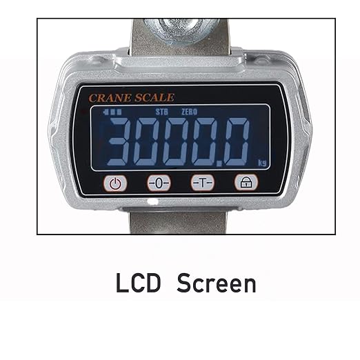 6600lb/3000kg Digital Crane Scale, Industrial Hanging Scale, Heavy Duty Electronic Scale, Battery Powered High Accuracy Scale, LCD Kilograms and Pounds Display