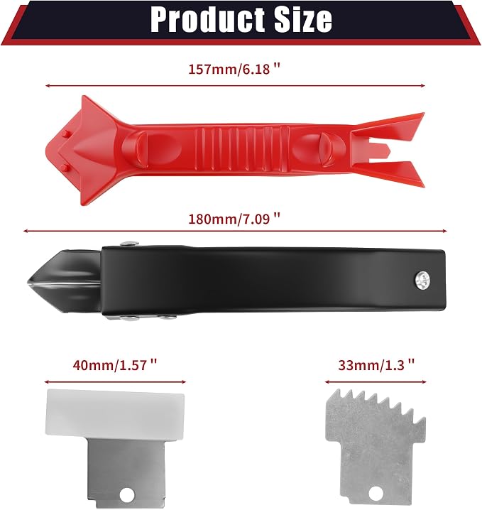200ml Dual Cartridge Epoxy Gun All Metal Heavy Duty Epoxy Applicator for 1:1 & 2:1 Mix Ratio Professional Panel Bonding Caulking Gun for Auto Body Repair Structural Adhesive & Construction Red