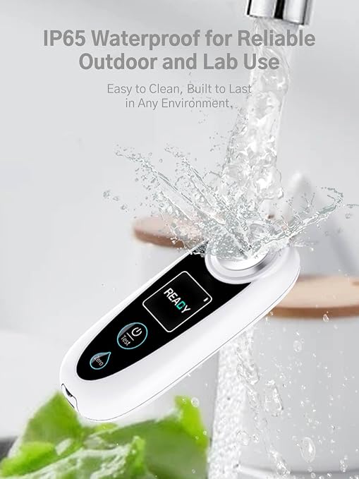 Brix Refractometer with ATC – 0–55% Range, Portable Sugar Tester for Durian, Syrups, Fruits, Juice, Home Brewing & Field Testing