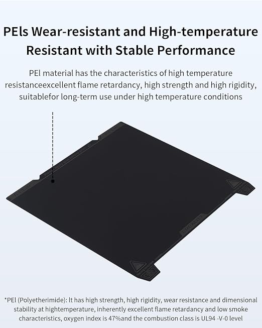 Creality Official K1 Build Plate Smooth Surface 235x235mm PEI Sheet Flexible Removable Spring Steel Bed Plate for Ender 3 V3/3V3 SE/3V3 KE/3 S1/3 S1 Pro/5 S1/CR-10SE (Without Magnetic Base)