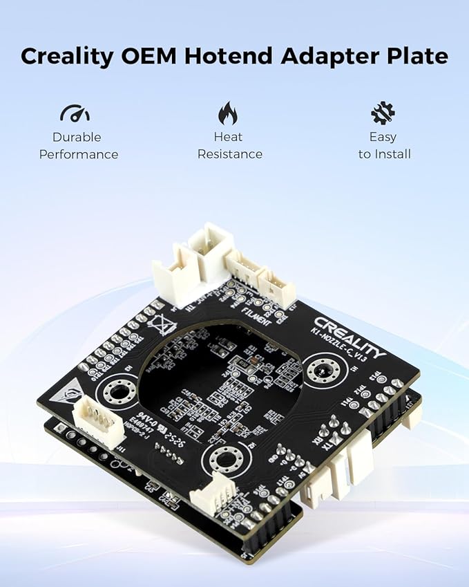 Creality Official Upgrade K1C/K1 SE/K1 MAX Hotend Adapter Plate, OEM PCB Nozzle Adapter Toolhead PCBA Board Replacement & Upgrade Kit, Compatible with K1/K1 Max/K1C/K1 SE