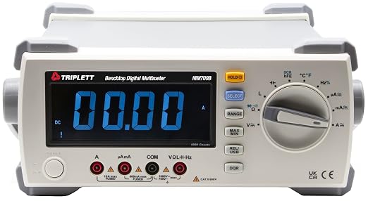 Triplett MM700B Benchtop Digital Multimeter AC Powered TRMS Meter with a Large LCD with Certificate of Traceability to NIST