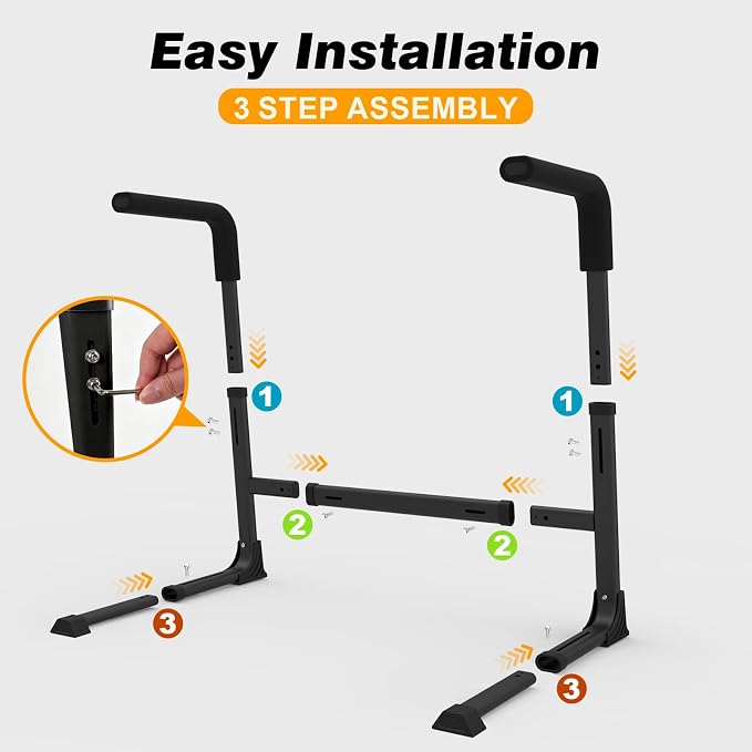 Couch Stand Assist for Elderly, Adjustable Chair Assist for Elderly Sit to Stand, Heavy-Duty Senior Lifting Devices & Standing Aids for Seniors, 400lbs Capacity, Black Carbon Steel