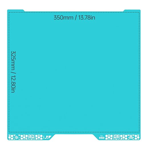 BIQU CryoGrip Pro Glacier Build Plate for Bambu-Lab H2D H2S 3D Printers, Low Temperature Printing, Double-Sided Spring Steel Sheet, Print Area 350x325mm, 1 Piece