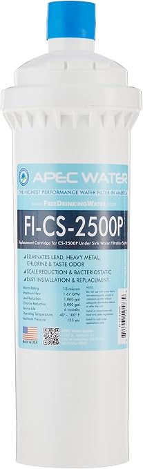 APEC Water Systems FI-CS-2500P Replacement Filter for CS-2500P Water Filtration System 15 x 3.5 inches (Pack of 12)